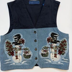 Karen Scott  Holiday Snowman Vest